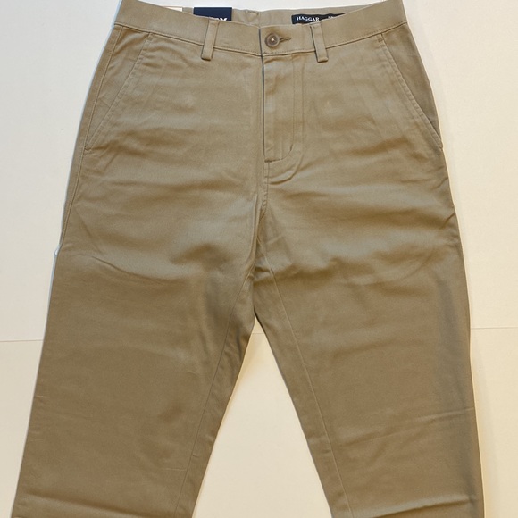 Haggar SZ 29 x 32 Motion Stretch Khaki Pants New D8 - Picture 2 of 13